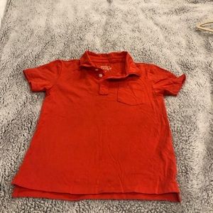 Orange collared shirt